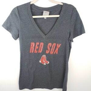 Mlb Boston Red Sox Baseball V-Neck Tee Size L